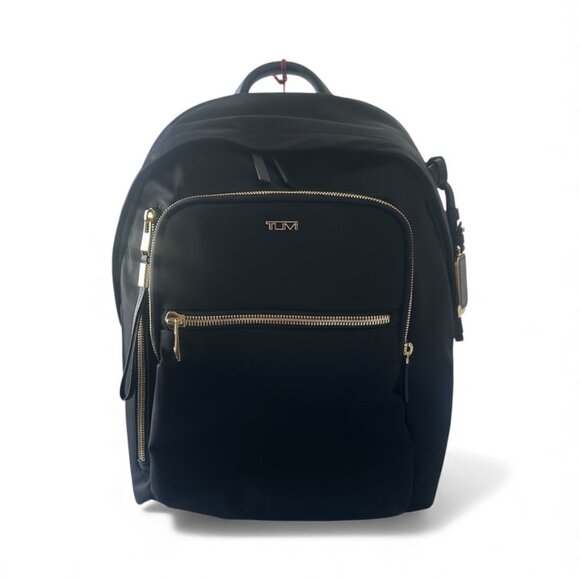 Tumi Halsey Backpack - Black/Gold - NWT - Picture 1 of 10
